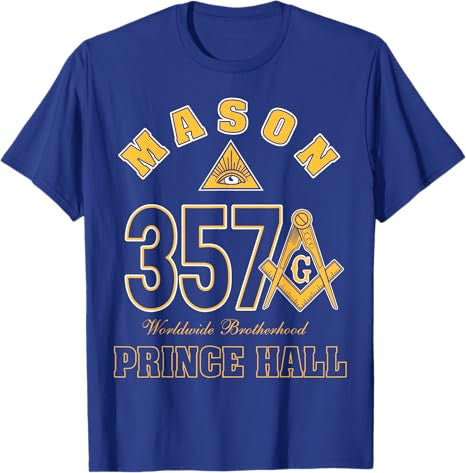 Prince Hall Mason 357 Symbol Worldwide Brotherhood Father's T-Shirt - FUKAMASONIC