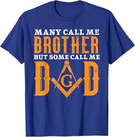 Freemason Dad Masonic Fraternal Freemasonry Square Compass T-Shirt - FUKAMASONIC