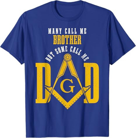 Mason Dad Square & Compass Masonic Freemason T-Shirt - FUKAMASONIC