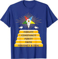 OES Star Fidelity Constancy Purity Faith Fervency & Zeal T-Shirt - FUKAMASONIC