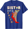 OES SiStar Leopard Walk By Faith Eastern Star Thanksgiving T-Shirt - FUKAMASONIC