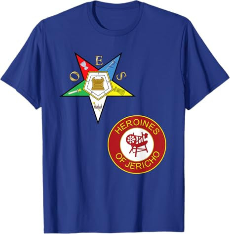 OES Heroines of Jericho Split Order Eastern Star PHA HOJ T-Shirt - FUKAMASONIC
