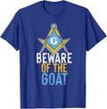 Freemasonry Square And Compasses Goat Design T-Shirt - FUKAMASONIC