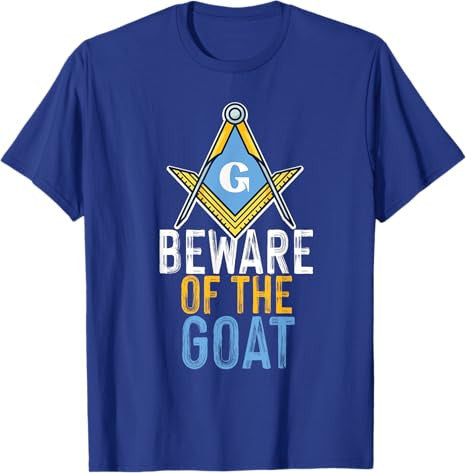 Freemasonry Square And Compasses Goat Design T-Shirt - FUKAMASONIC