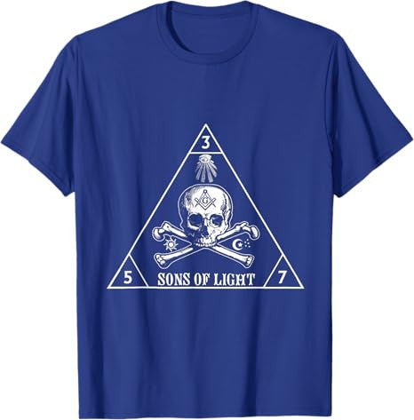 Masons Sons Of Light 357 Skull & Bone Masonic Father's Day T-Shirt - FUKAMASONIC