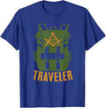 Masonic Freemasonry Fraternal Square Compass Traveler T-Shirt - FUKAMASONIC