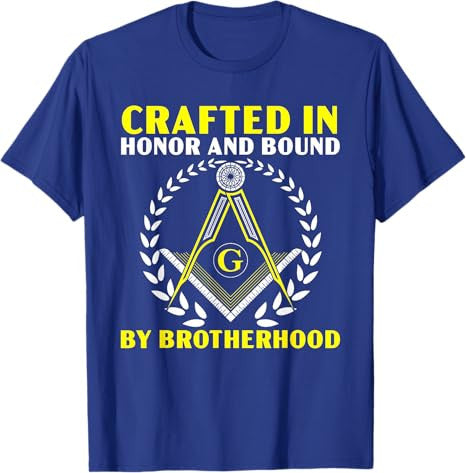 Freemason Masonic Fraternal Square & Compass Symbol T-Shirt - FUKAMASONIC