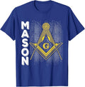 Masonic Freemasonry Fraternal Square Compass Mason T-Shirt - FUKAMASONIC