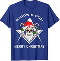 Masonic Widow's Son Compass Square Freemason Merry Christmas T-Shirt - FUKAMASONIC