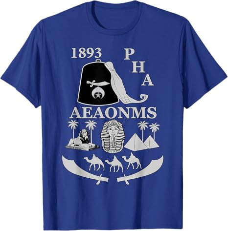 Shriners 1893 PHA Pharaoh AEAONMS Freemasons Father's Day T-Shirt - FUKAMASONIC