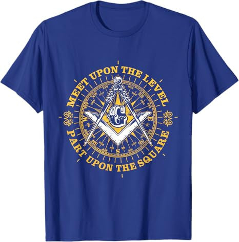 Freemason Meet Upon the Level Part Upon The Square Masonic T-Shirt - FUKAMASONIC