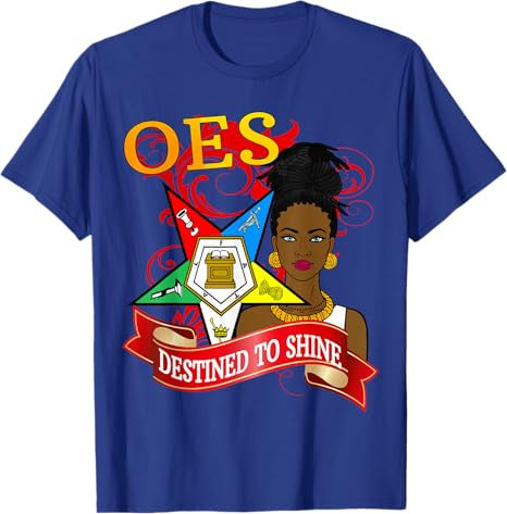 Order Of The Eastern Star Diva OES Emblem Mason Logo Sistar T-Shirt - FUKAMASONIC