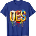 OES WaterColor Dripping water paint Order the Eastern Star T-Shirt - FUKAMASONIC