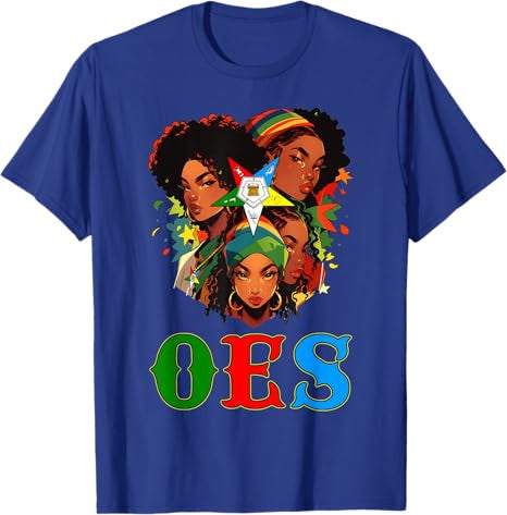 OES Afro Sisters Squad Team Eastern Star Women's Equality T-Shirt - FUKAMASONIC