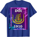 Daughters of Isis DOI 1910 PHA OES Prince Hall Purple Style T-Shirt - FUKAMASONIC