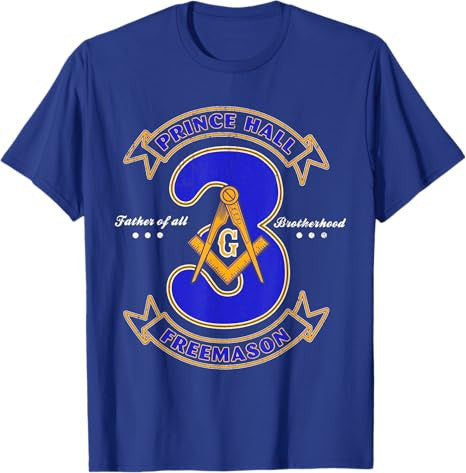 Prince Hall Mason Brotherhood 3 Degrees Of Light Freemason T-Shirt - FUKAMASONIC