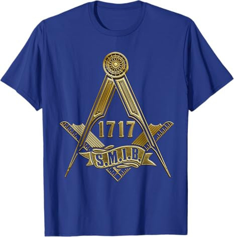 Masonic Freemasonry Fraternal Square Compass 1717 S.M.I.B. T-Shirt - FUKAMASONIC
