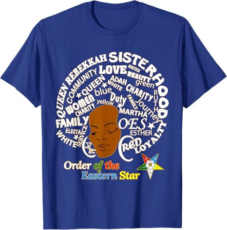 OES Sister Afro PHA Queen Order the Eastern Star Christmas T-Shirt - FUKAMASONIC
