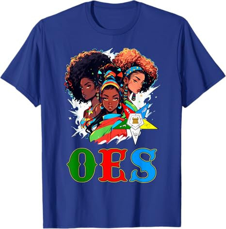 OES Sisters Afro Squad Team Eastern Star Women's Equality T-Shirt - FUKAMASONIC