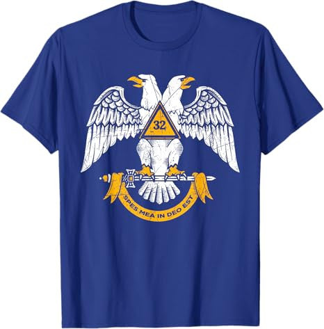 32nd Degree Masonic Scottish Rite Wings Down Father's Day T-Shirt - FUKAMASONIC