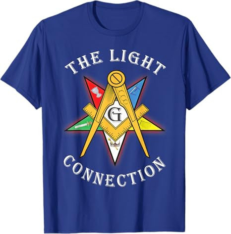 OES Mason The Light Connection Star Square Parents Christmas T-Shirt - FUKAMASONIC