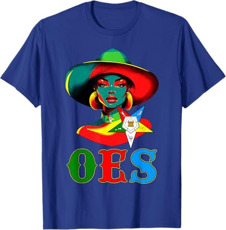 OES Black Sister Floppy Hat Eastern Star Women's Equality T-Shirt - FUKAMASONIC