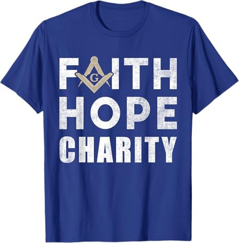 Faith Hope Charity Pillar Freemasonry Freemasons Masonic T-Shirt - FUKAMASONIC