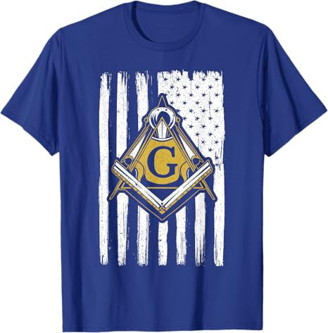 Freemason Masonic USA Flag Fraternal America T-Shirt - FUKAMASONIC