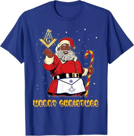 Masonic Santa Claus Mason Apron Merry Christmas And New Year T-Shirt - FUKAMASONIC