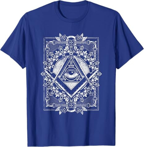 Freemason All seeing Eye The Masonic Square Compasses T-Shirt - FUKAMASONIC