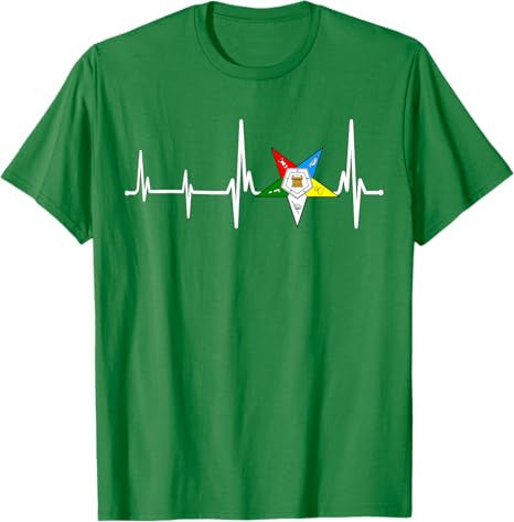 OES Heartbeat Star Order of the Eastern Star Mother's Day T-Shirt - FUKAMASONIC