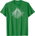 MASONIC SQUARE AND COMPASS FREEMASON ALL SEEING EYE T-Shirt - FUKAMASONIC