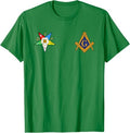 OES Mason Split Masonic Order Eastern Star Blue T-Shirt - FUKAMASONIC