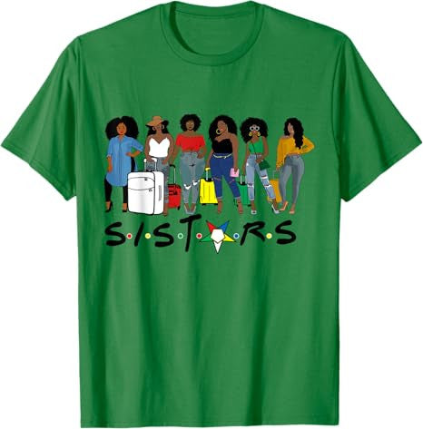 OES Sistars Traveling Eastern Star Afro Sisters Mother's Day T-Shirt - FUKAMASONIC
