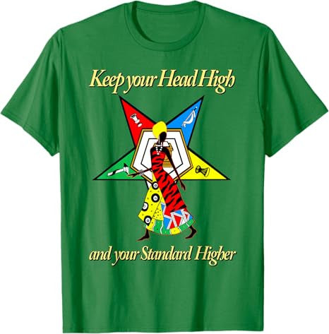 OES Keep your Head High Standard Higher Order Eastern Star T-Shirt - FUKAMASONIC
