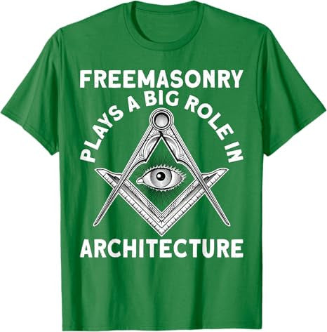 Freemasonry Architecture Square And Compasses T-Shirt - FUKAMASONIC