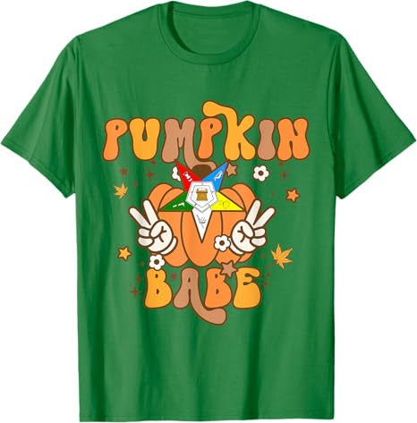 OES Pumpkin Babe Retro Order of Eastern Star Thanksgiving T-Shirt - FUKAMASONIC