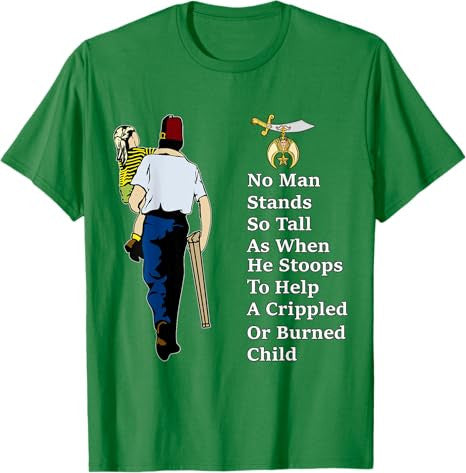 Shriner Man Stand So Tall With Children Masonic Father's Day T-Shirt - FUKAMASONIC