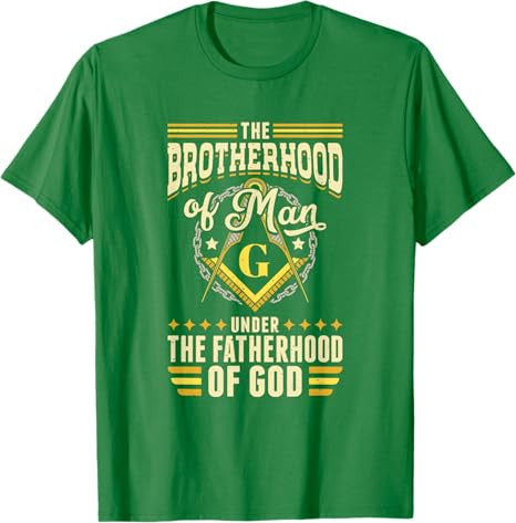 Brotherhood Of Man Masonry Masonic Freemason Freemasonry T-Shirt - FUKAMASONIC