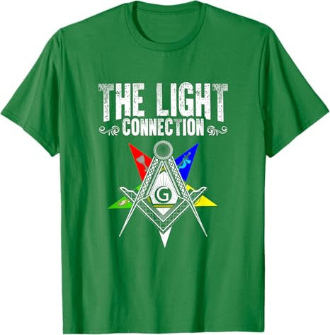 Light Connection OES Masonry Freemasonry Masonic Freemason T-Shirt - FUKAMASONIC