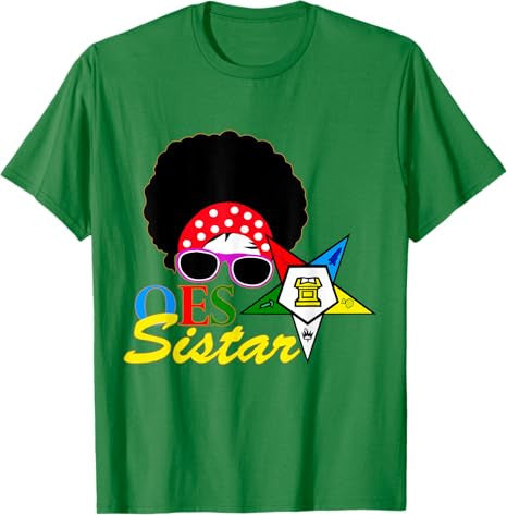 OES Afro Sistar Head Band Sunglasses Star Parents' Day T-Shirt - FUKAMASONIC