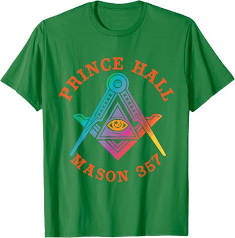 PHA Prince Hall Affiliated Freemason Square & Compass Masonic T-Shirt - FUKAMASONIC
