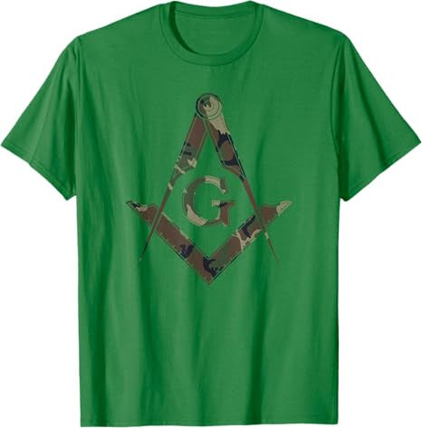Masonic Camo Square and Compass - Freemason T-Shirt T-Shirt - FUKAMASONIC
