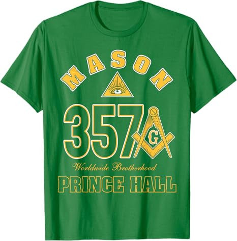 Prince Hall Mason 357 Symbol Worldwide Brotherhood Father's T-Shirt - FUKAMASONIC
