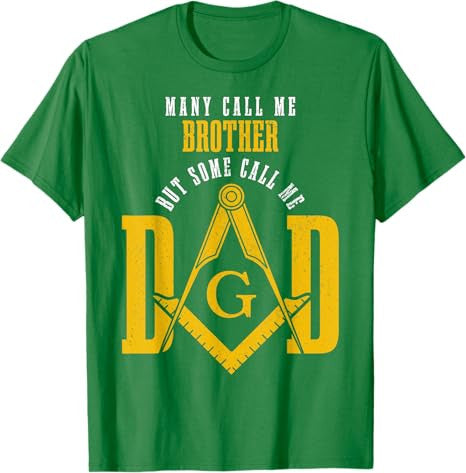 Mason Dad Square & Compass Masonic Freemason T-Shirt - FUKAMASONIC
