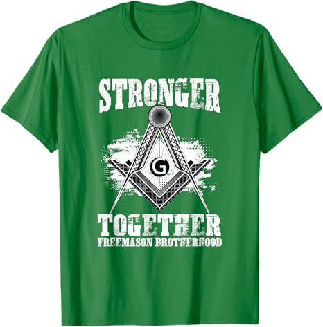 Stronger Together Masonry Freemasonry Masonic Freemason T-Shirt - FUKAMASONIC