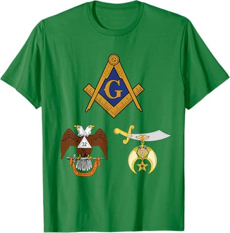 Master Mason 32nd Degree Shrine AASR Noble Masonic WD Blue T-Shirt - FUKAMASONIC