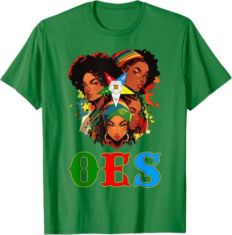 OES Afro Sisters Squad Team Eastern Star Women's Equality T-Shirt - FUKAMASONIC