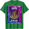 Daughters of Isis DOI 1910 PHA OES Prince Hall Purple Style T-Shirt - FUKAMASONIC