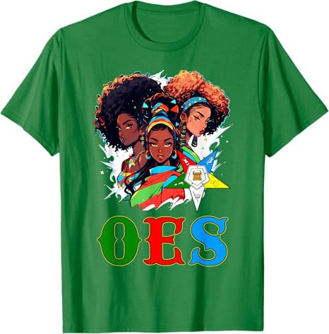 OES Sisters Afro Squad Team Eastern Star Women's Equality T-Shirt - FUKAMASONIC